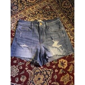 Women's High-Rise Midi Jean Shorts - Universal Thread Medium Wash 4